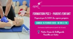 Lire la suite à propos de l’article Journée de formation PSC1 – Duo parent/enfant le 15 février