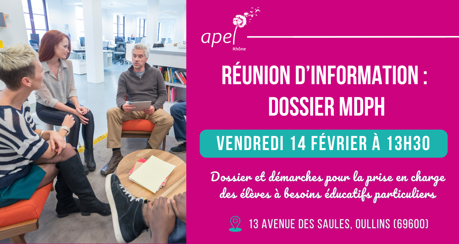 Lire la suite à propos de l’article Réunion d’information : Dossier MDPH prévue le 14 février 2025